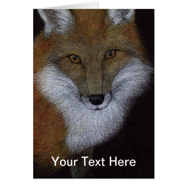 Red Fox Hälsningskort (Framsidan)