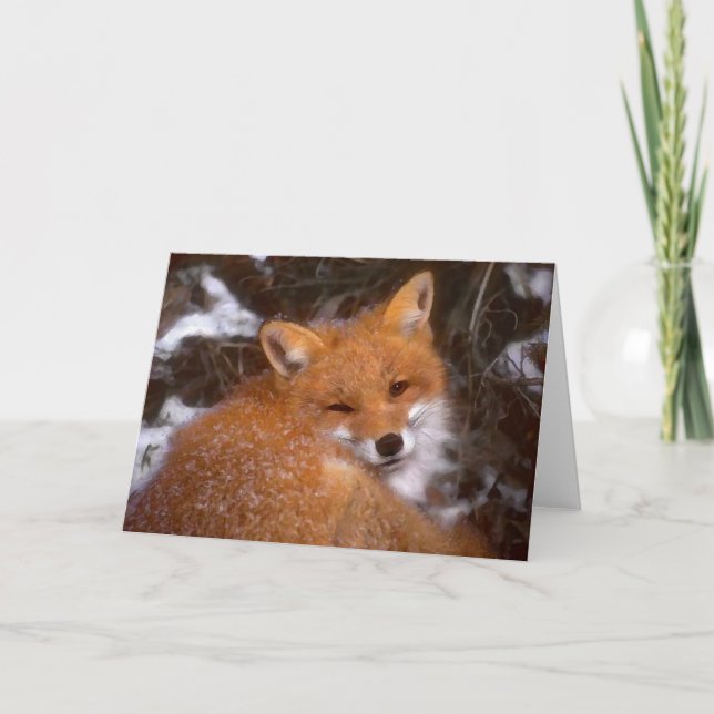 "Red Fox"-hälsningskort Kort (Framsida)