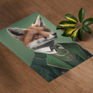 Red Fox i Grönten St. Patrick's Day Kostym Poster