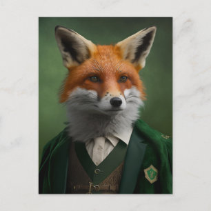 Red Fox i Grönten St. Patrick's Day Kostym vykort