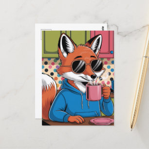 Red Fox i köket Vykort