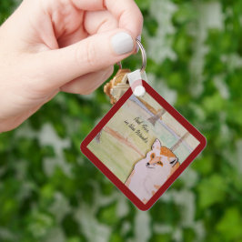 Red Fox i Skogen Nyckelring