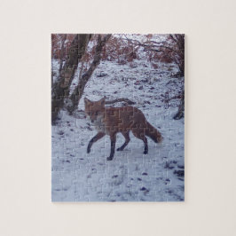 Red Fox i Snö Jigszle Puzzle Pussel
