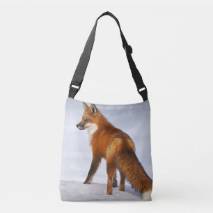 Red Fox i Winter Snö Axelväska