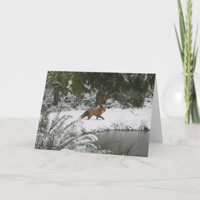 Red Fox i Winter Wonderland Kort (Framsida)