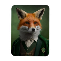 Red Fox in a Green St. Patrick's Day Suit