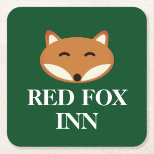 Red Fox Inn pub anpassningsbar pub underlägg Papper Kvadrat