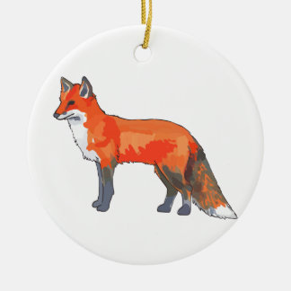 Red Fox Julgransprydnad Keramik