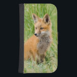Red Fox Kit i gräs nära den Galaxy S4 Plånboksfodral<br><div class="desc">Howie Garber / DanitaDelimont.com | USA,  Nordamerika,  Wyoming | Red Fox (Vulpes Fulva) Kit i gräs nära den,  Saratoga,  Wyoming</div>