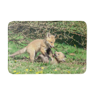 Red Fox Kits Spela Badrumsmatta