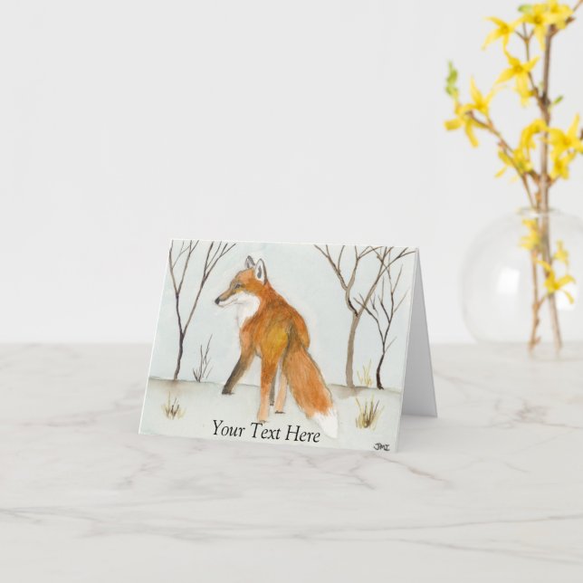 Red Fox Kort (Gul blomma)