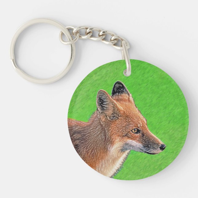 Red Fox-målning - Original Wildlife Art (Framsidan)
