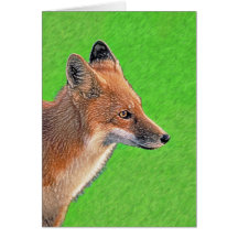 Red Fox-målning - Original Wildlife Art