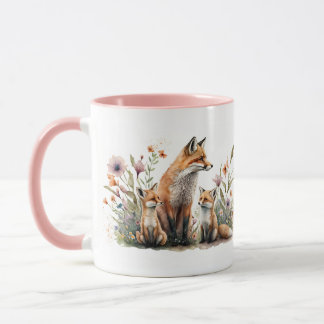 Red Fox Mamma med Kit Mugg