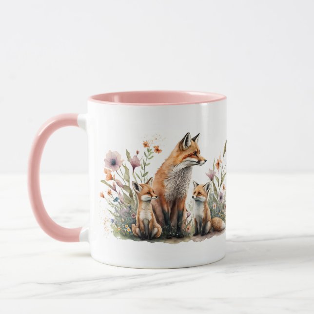 Red Fox Mamma med Kit Mugg (Vänster)
