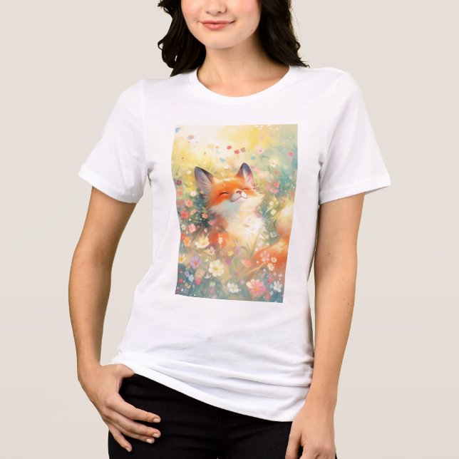 Red Fox Meadow Hideaway T Shirt (Framsida)