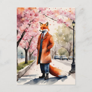 Red Fox MorgonWalk i Vår City Vykort