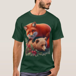 Red Fox och Bear Unge T Shirt