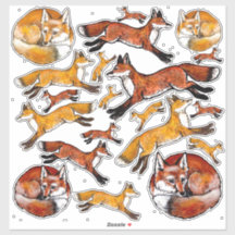 Red Fox Orange Foxes Woodland Natature Animal Viny