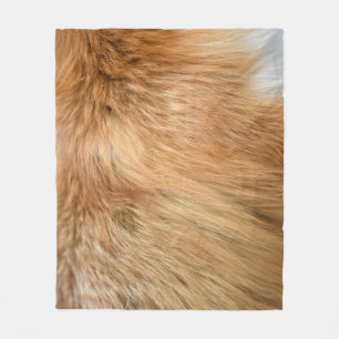 Red Fox Päls Mönster Tile Fleecefilt