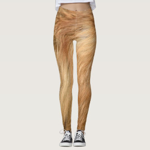 Red Fox Päls Mönster Tile Leggings