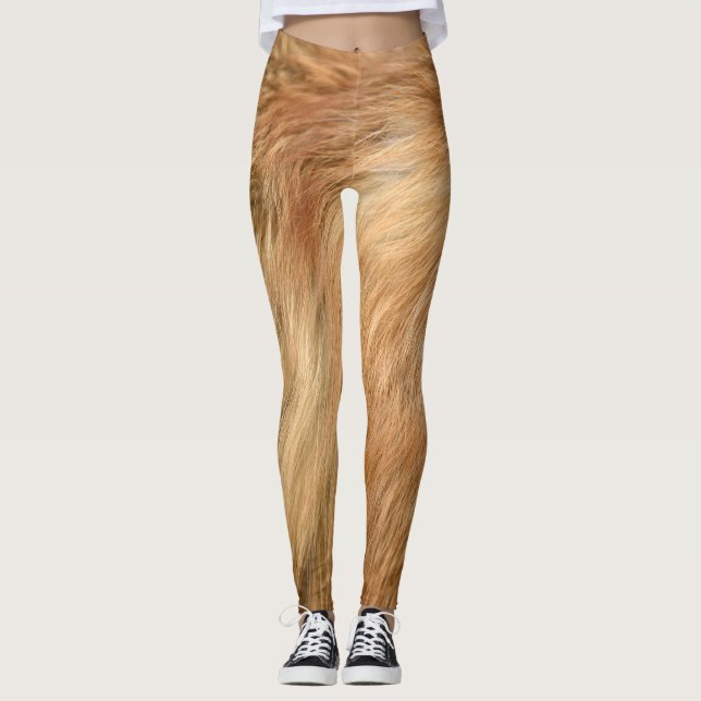 Red Fox Päls Mönster Tile Leggings (Framsida)