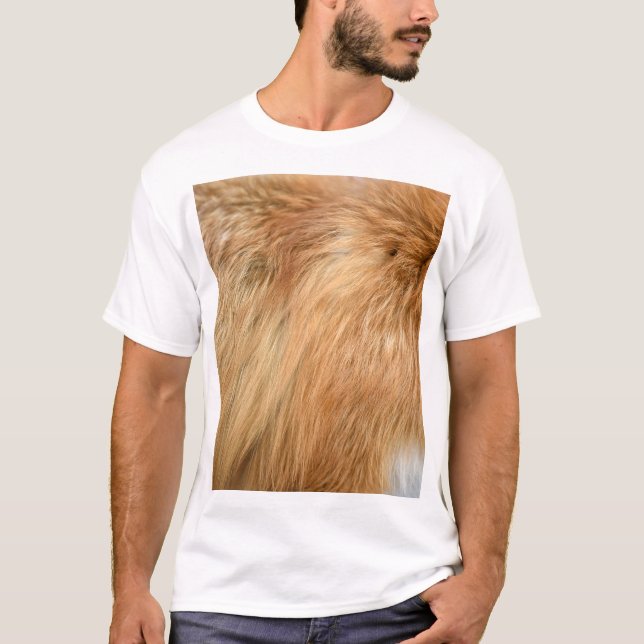 Red Fox Päls Mönster Tile T Shirt (Framsida)