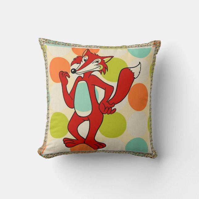 Red Fox Pillow Kudde (Framsida)