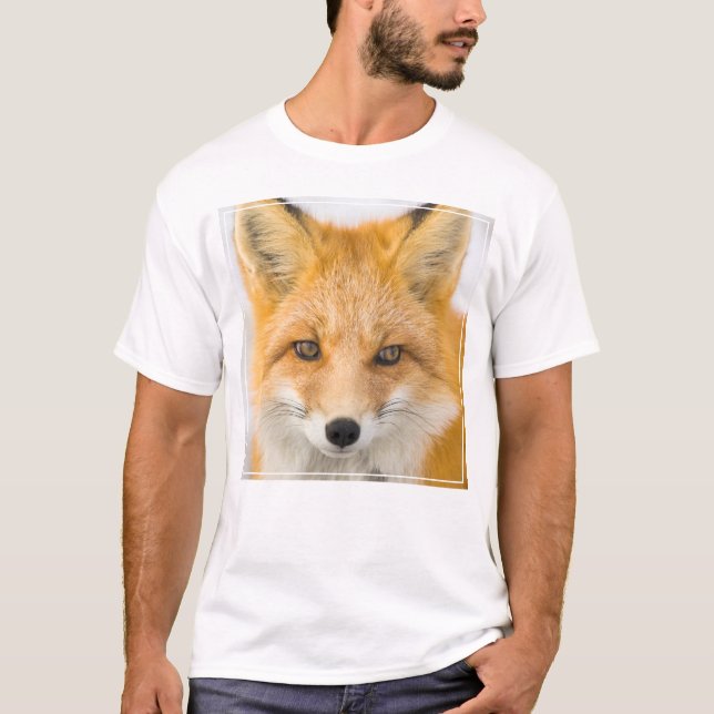 Red Fox Portrait T Shirt (Framsida)