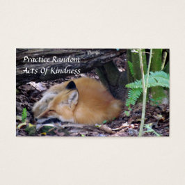 Red Fox Random Acts of Kindness Card Visitkort