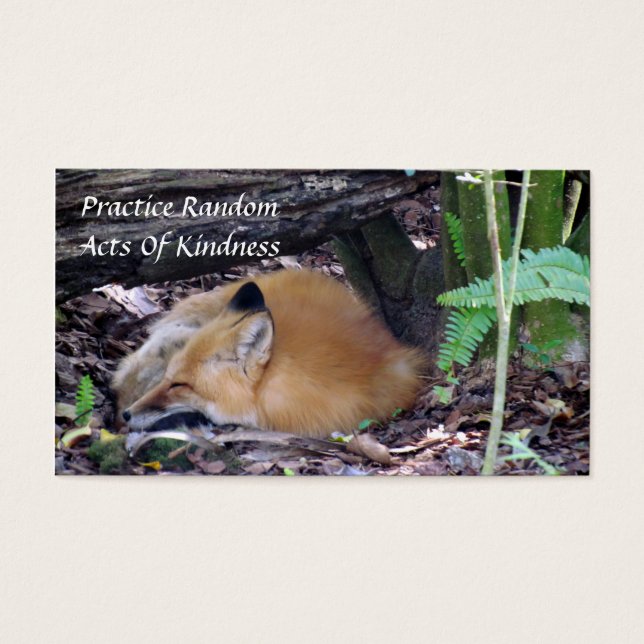 Red Fox Random Acts of Kindness Card Visitkort (Framsidan)