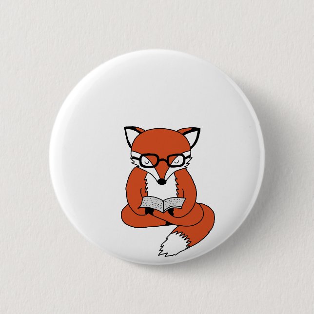 Red fox reading book knapp (Framsida)