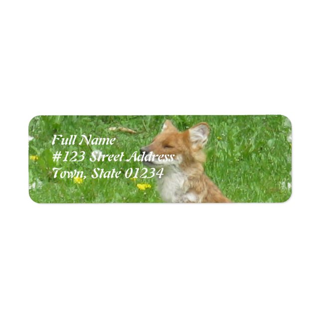 Red Fox Return-adressetikett Returadress Etikett (Framsidan)