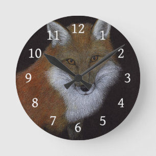 Red Fox Rund Klocka