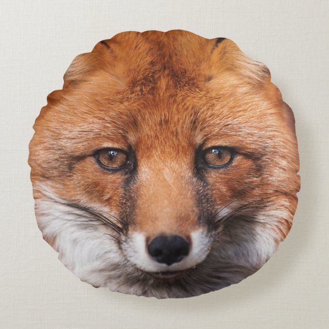 Red Fox Rund Kudde (Framsidan)