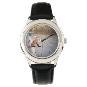Red Fox Sitta på vägkanten Armbandsur