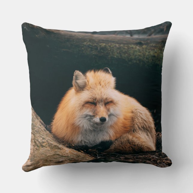 Red Fox Sleeping Kudde (Baksida)