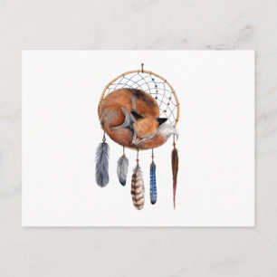 Red Fox Sleeping på Dreamcatcher Vykort