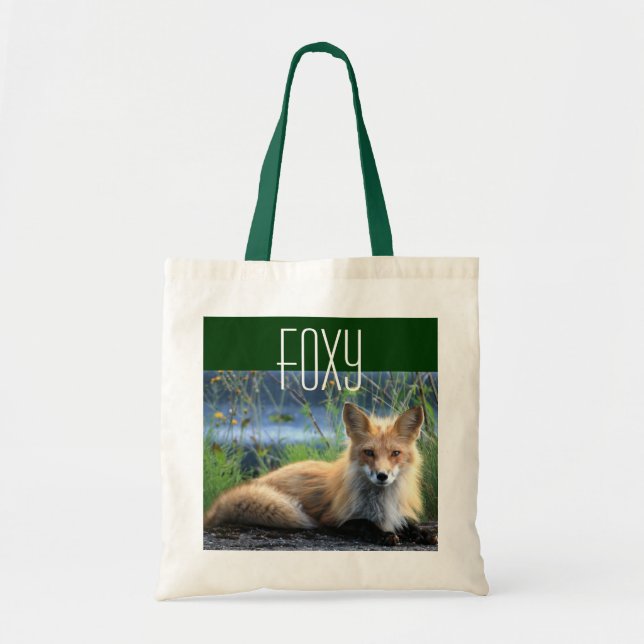 Red Fox Tote Bag Tygkasse (Framsidan)