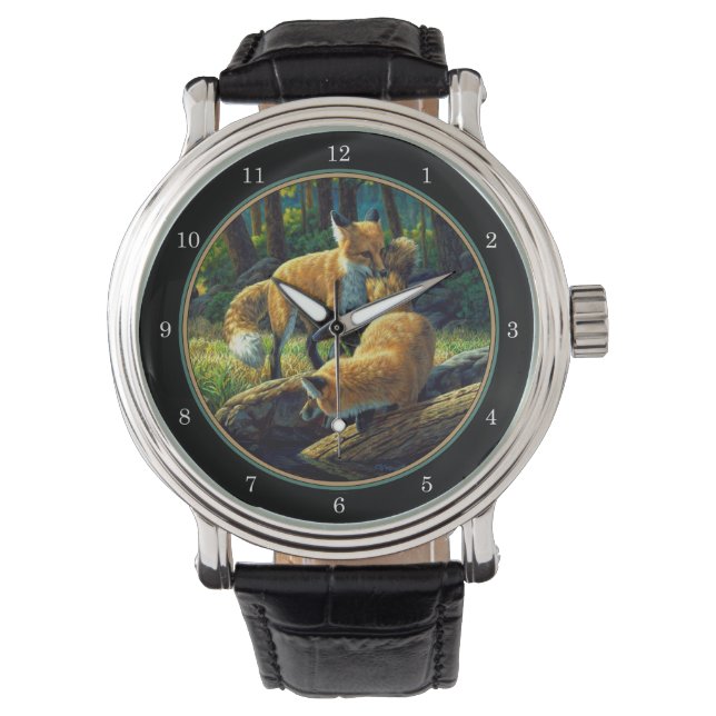 Red Fox-Valper spelas upp Armbandsur (Framsida)