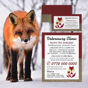 Red Fox, veterinär, veterinärtjänst Reklamblad