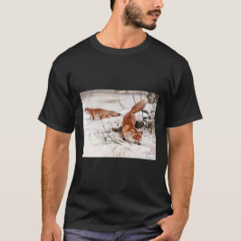 Red Foxes in the Winter Snow (by Wilhelm Kuhnert) T Shirt