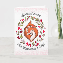 Red Foxes Valentine Kärlek Kort