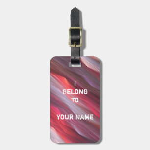 Red Fractal Luggage Tag Bagagebricka
