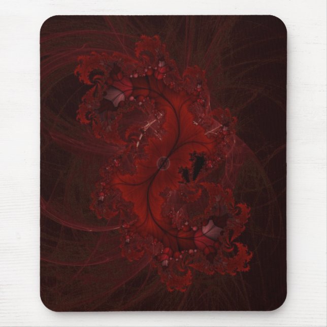 Red Fractal mousepad Musmatta (Framsidan)