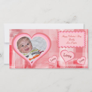 Red Fractalers Valentine Photo Card Julkort