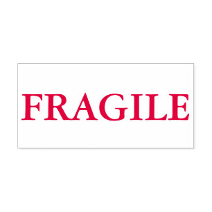 Red Fragile Självfärgande Stämpel