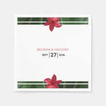 Red Frangipani Plumeria Bröllop