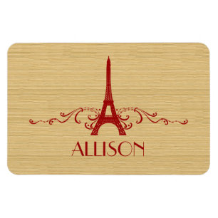 Red Fransk Flourish Premium Magnet
