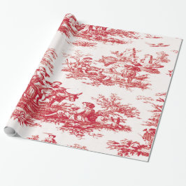 Red Fransk Land Toile Presentpapper